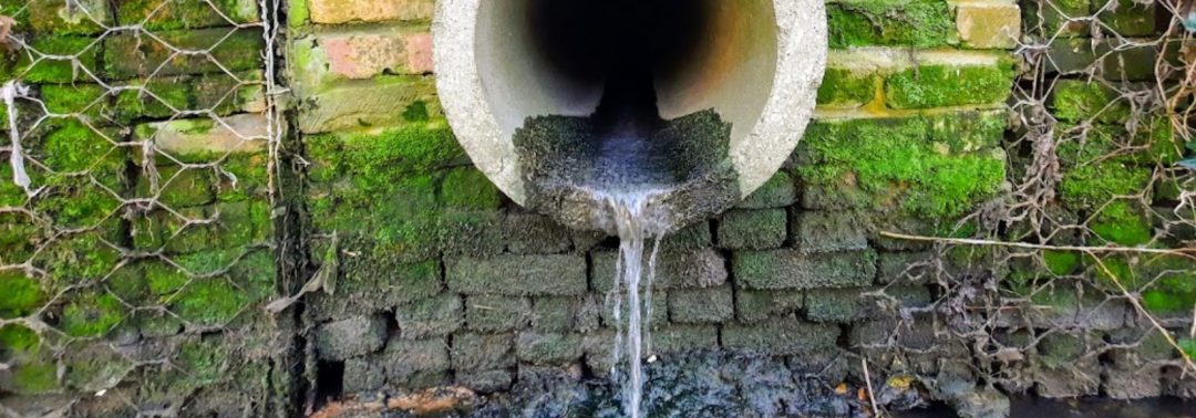 Sewage pipe discharge